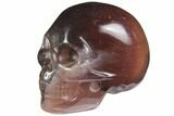 Realistic, Carved, Purple Fluorite Skull #116480-1